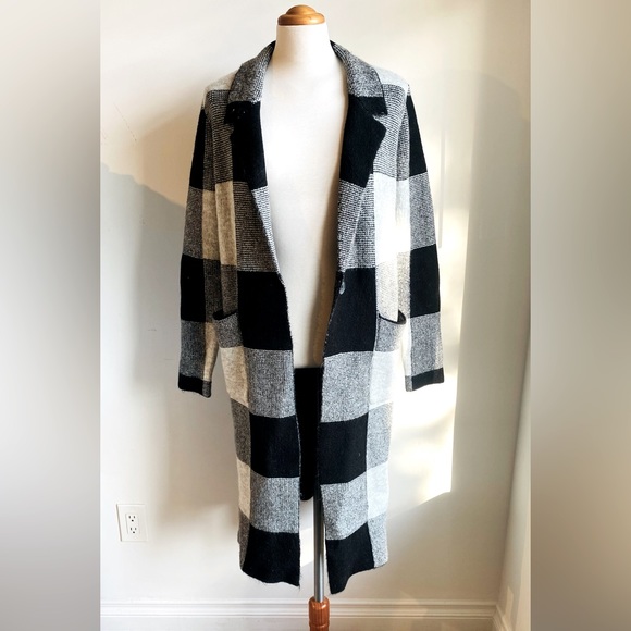 Dynamite Checkered Coatigan - Picture 1 of 4